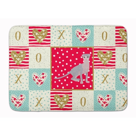 Carolines Treasures 19 x 27 in. Ukrainian Levkoy Cat Love Machine Washable Memory Foam Mat CK5803RUG